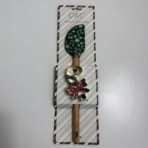 Cook With Color Spatula Set Large & Cookie Cutter Christmas Holiday Silicone NWT